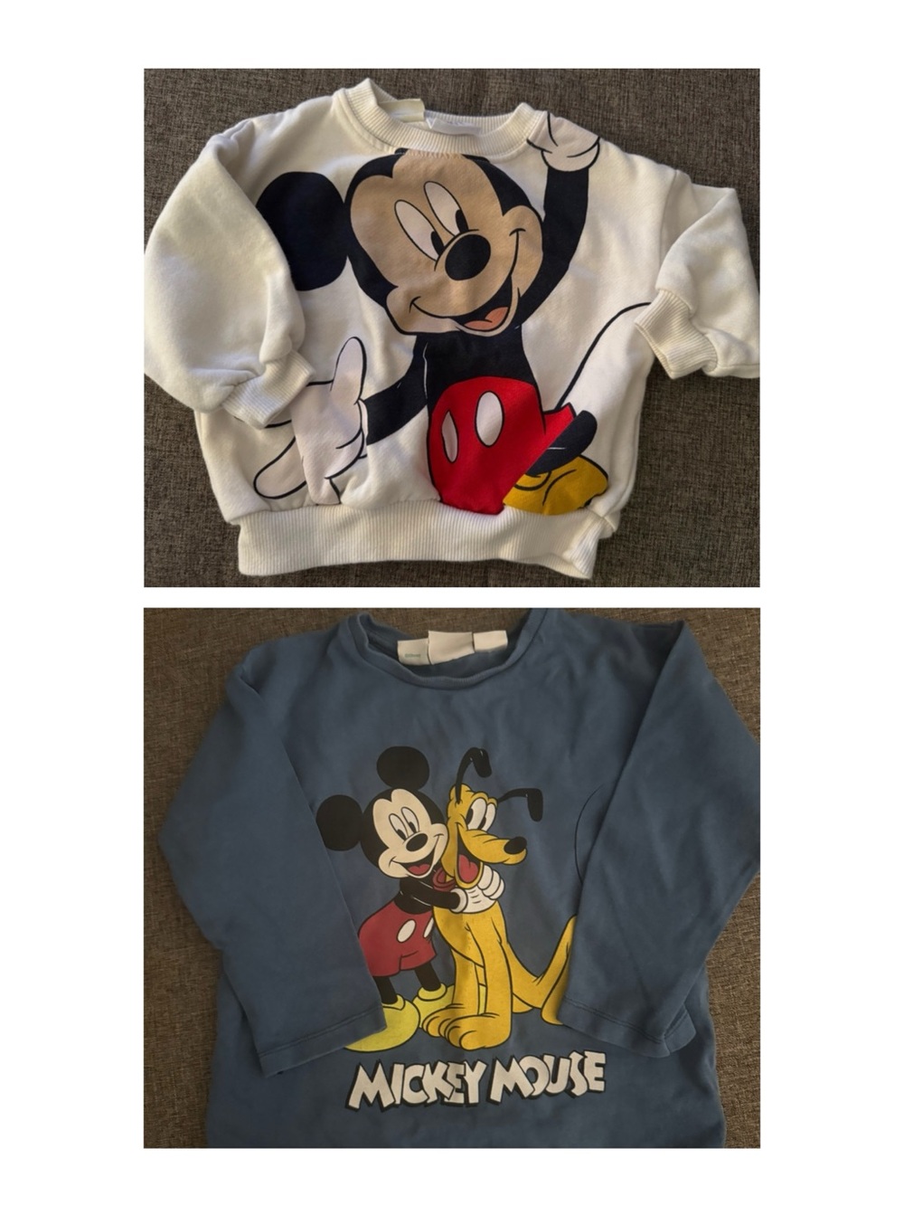 (2) Zara Mickey Mouse Sweatshirts